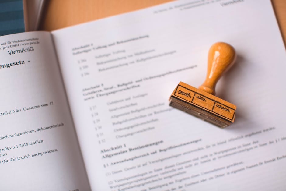 Profesjonalna pieczątka tłumacza przysięgłego na dokumencie urzędowym
